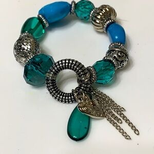 3 bracelets silver Black blues